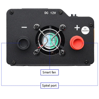 XUYUAN 4000W Car Inverter LED Colorful Atmosphere Light 4 USB Charging Converter, Specification: 12V-220V - Modified Square Wave by buy2fix | Online Shopping UK | buy2fix