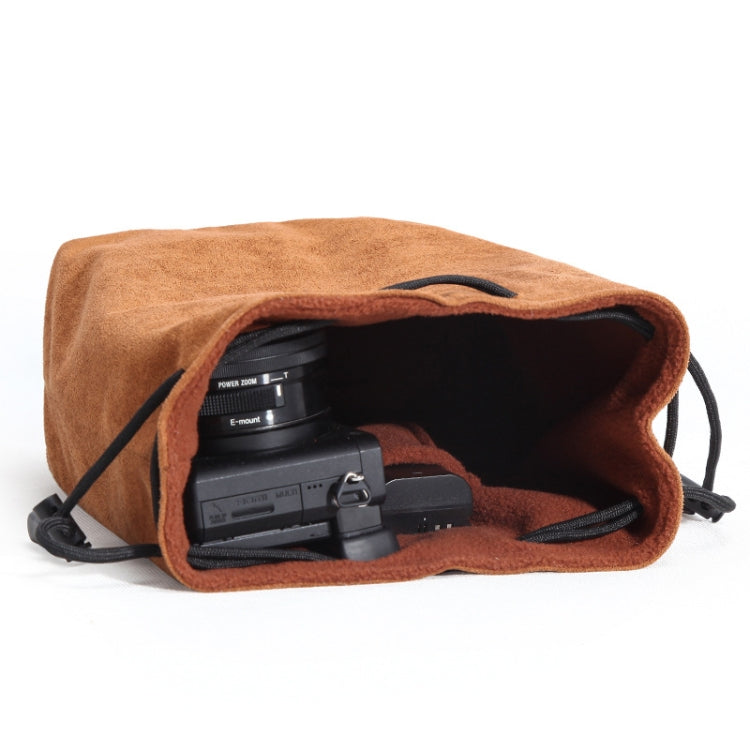 S.C.COTTON Liner Shockproof Digital Protection Portable SLR Lens Bag Micro Single Camera Bag Square Gray M - Lens Bag by S.C.COTTON | Online Shopping UK | buy2fix