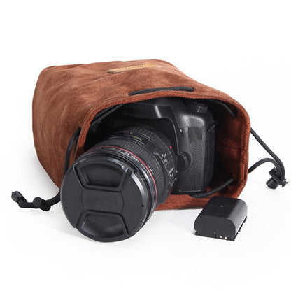 S.C.COTTON Liner Shockproof Digital Protection Portable SLR Lens Bag Micro Single Camera Bag Round Black M - Lens Bag by S.C.COTTON | Online Shopping UK | buy2fix