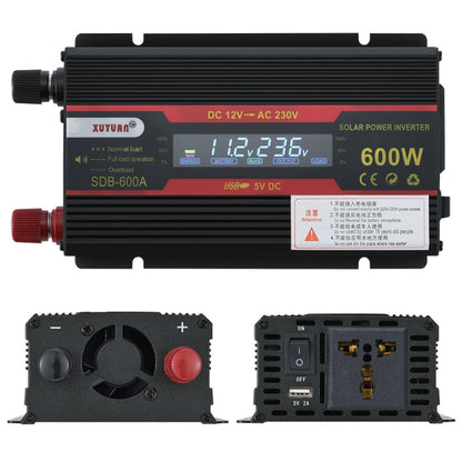 XUYUAN 600W Car Inverter LCD Display Converter, Specification: 12V to 220V -  by XUYUAN | Online Shopping UK | buy2fix