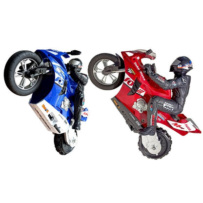 2.4G Remote Control Self-Balancing Stunt Motorcycle Single-Wheel Standing Electric Toy Car(Blue) - RC Cars by buy2fix | Online Shopping UK | buy2fix