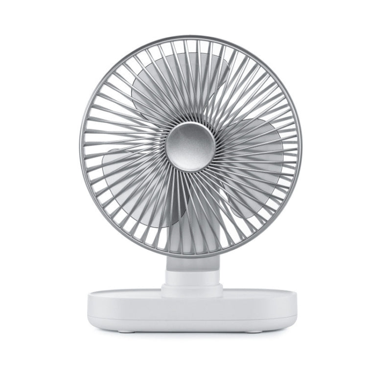 D77 Desktop Automatic Shaking hHead Fan Mute Portable Home Office Dormitory USB Fan(Ivory) - Electric Fans by buy2fix | Online Shopping UK | buy2fix