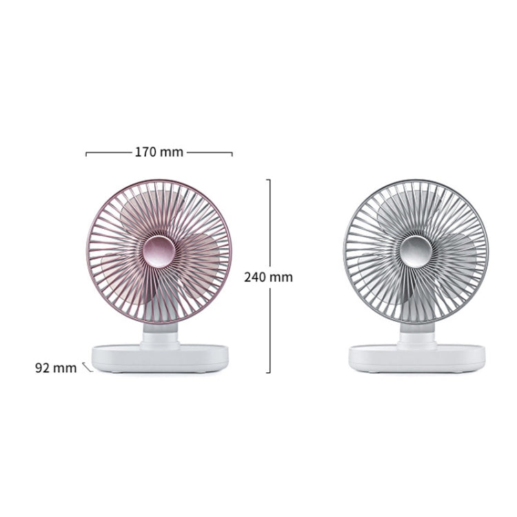 D77 Desktop Automatic Shaking hHead Fan Mute Portable Home Office Dormitory USB Fan(Rose Pink) - Electric Fans by buy2fix | Online Shopping UK | buy2fix