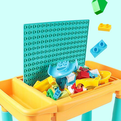 Multifunctional Building Table Learning Toy Puzzle Assembling Toy For Children, Style: 76 Blocks - Building Blocks by buy2fix | Online Shopping UK | buy2fix