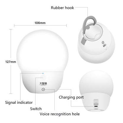 INETFISH DZY2021 Voice Smart Night Light Bedroom LED Eye Protection Desk Lamp Wireless Remote Control Bedside Lamp(Night Pearl Off-line Voice) - Holiday Lights by INETFISH | Online Shopping UK | buy2fix