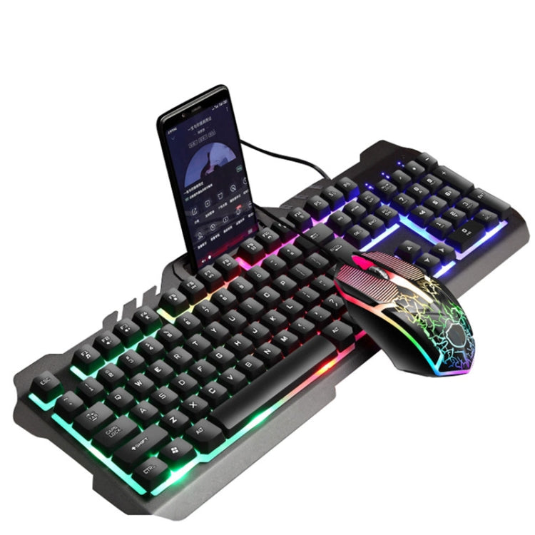 LIMEIDE T21 104Keys Wired Gaming Backlit Computer Manipulator Keyboard and Mouse Set, Cable Length: 1.4 m(White) - Wired Keyboard by LIMEIDE | Online Shopping UK | buy2fix