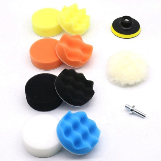 6 Inch 11 In 1 3-7 Inch Car Polishing and Waxing Sponge Plate Sponge Pad Set - Polishing Machine & Accessories by buy2fix | Online Shopping UK | buy2fix
