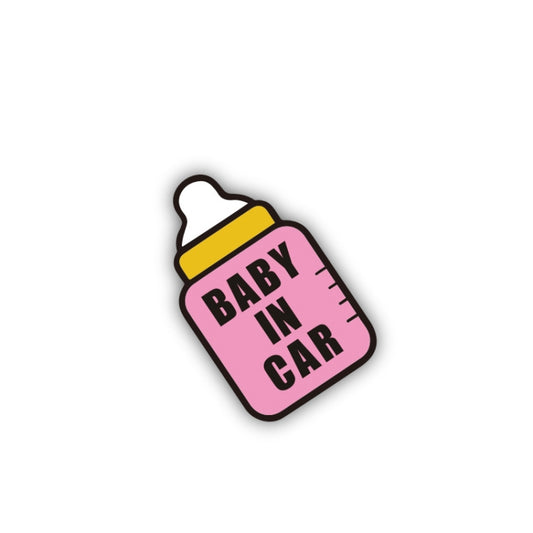 10 PCS There Is A Baby In The Car Stickers Warning Stickers Style: CT203 Baby Y Pink Bottom Bottle Magnetic Stickers - Warning Sticker by buy2fix | Online Shopping UK | buy2fix