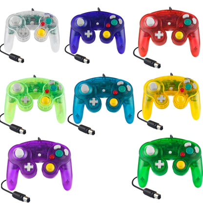 5 PCS Single Point Vibrating Controller Wired Game Controller For Nintendo NGC(Transparent Blue) - Gamepads by buy2fix | Online Shopping UK | buy2fix