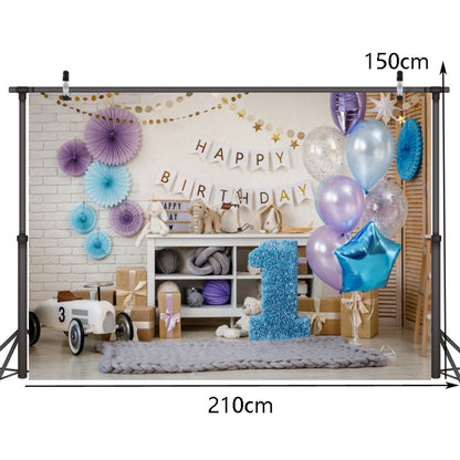 2.1m x 1.5m One Year Old Birthday Photography Background Cloth Birthday Party Decoration Photo Background(579) - Camera Accessories by buy2fix | Online Shopping UK | buy2fix