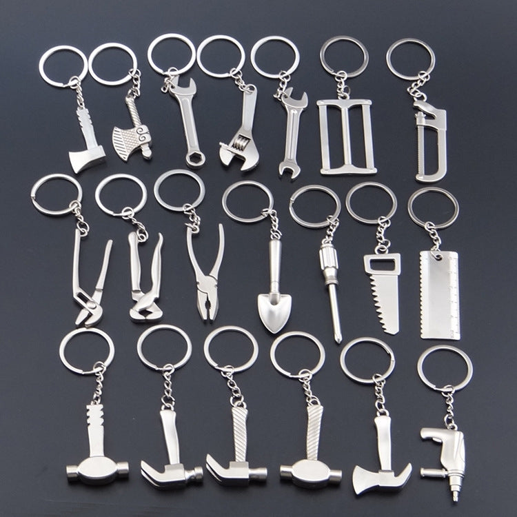 10 PCS Tool Metal Keychain Car Key Ring Pendant, Colour: H-405 Double Row Saw - Key Rings by buy2fix | Online Shopping UK | buy2fix