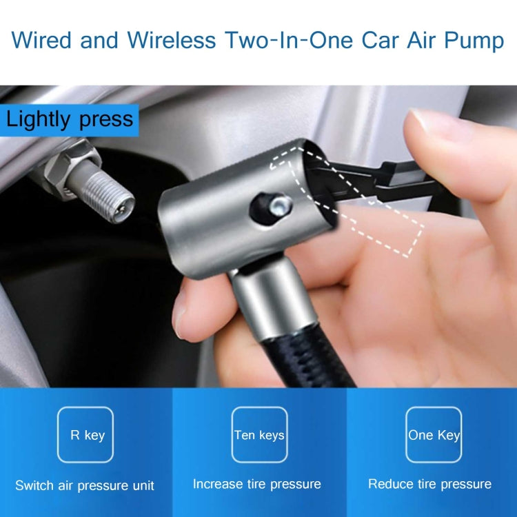 ST-797 DC12V 120W Car Air Pump Wired Wireless Two-In-One Digital Air Pump - In Car by buy2fix | Online Shopping UK | buy2fix
