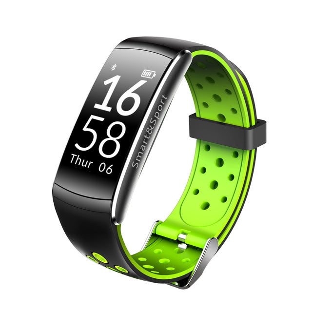 Smart Watch Heart Rate Monitor IP68 Waterproof Fitness Tracker Blood Pressure GPS Bluetooth for Android IOS women men(Green) - Smart Wear by buy2fix | Online Shopping UK | buy2fix