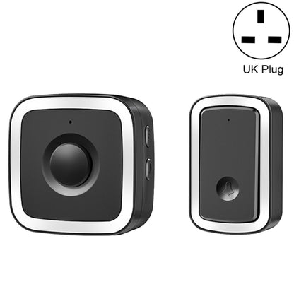 CACAZI A58 1 For 1 Smart Wireless Doorbell without Battery, Plug:UK Plug(Black Silver) - Wireless Doorbell by CACAZI | Online Shopping UK | buy2fix