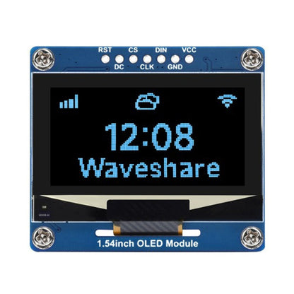 Waveshare 1.54 Inch OLED Display Module, 128×64 Resolution, SPI / I2C Communication(Blue) - LCD & LED Display Module by Waveshare | Online Shopping UK | buy2fix