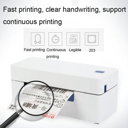 QIRUI 104mm Express Order Printer Thermal Self-adhesive Label Printer, Style:QR-488(EU Plug) - Consumer Electronics by buy2fix | Online Shopping UK | buy2fix