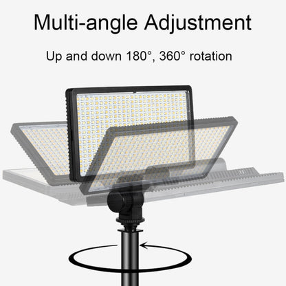 600 LEDs Stepless Adjustment Live Fill Light Reversible Photography Soft Light, Style: 10 inch(EU Plug) -  by buy2fix | Online Shopping UK | buy2fix