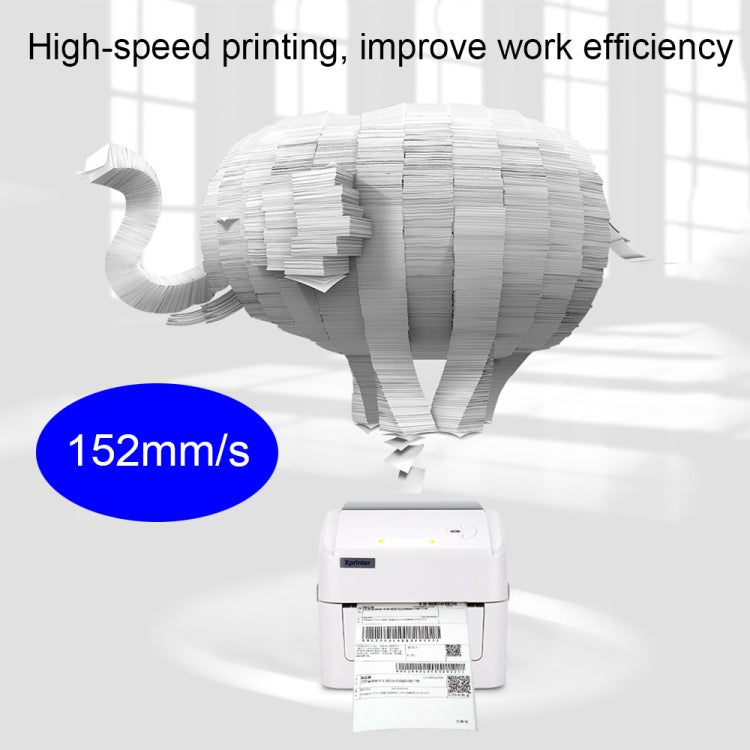 Xprinter XP-420B 108mm Express Order Printer Thermal Label Printer, Style:USB+LAN Port(US Plug) - Printer by Xprinter | Online Shopping UK | buy2fix