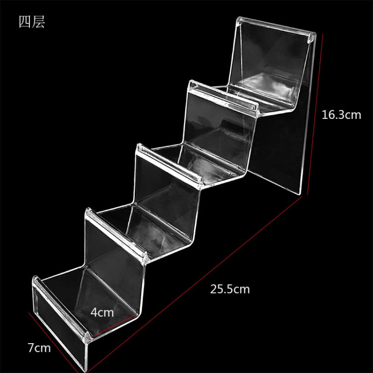 10 PCS Thickened Transparent Wallet Holder Plastic Phone Mask Display Stand Counter Display Stand,Specification: No. 3 4 Layer - Desktop Holder by buy2fix | Online Shopping UK | buy2fix