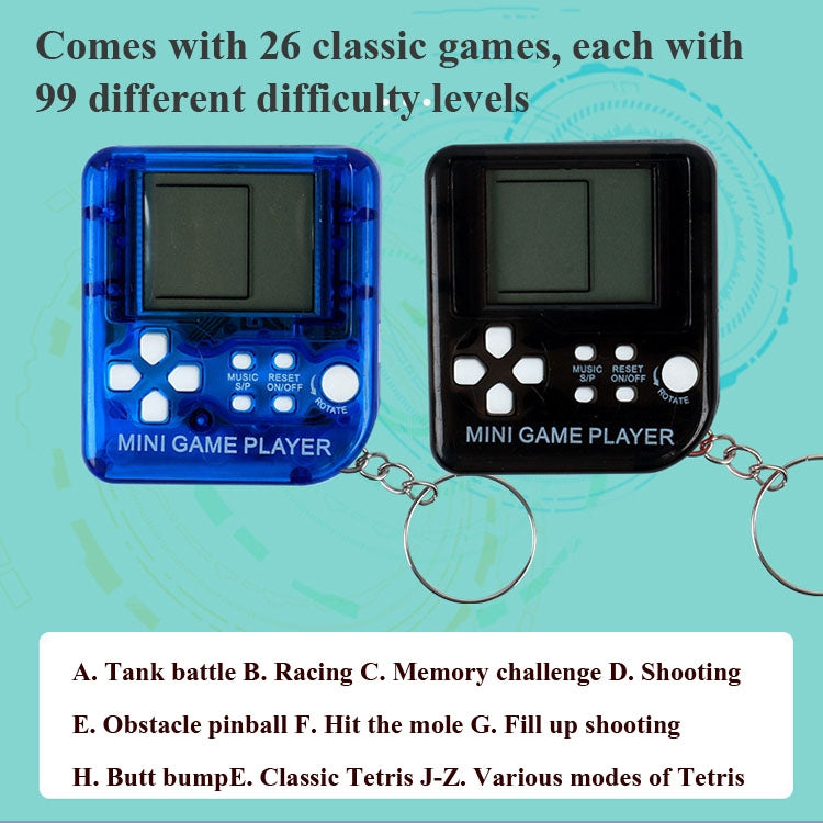 4 PCS Handheld Mini Game Console Toy Classic Brick Game Console with Keychain(Random Color) - Pocket Console by buy2fix | Online Shopping UK | buy2fix