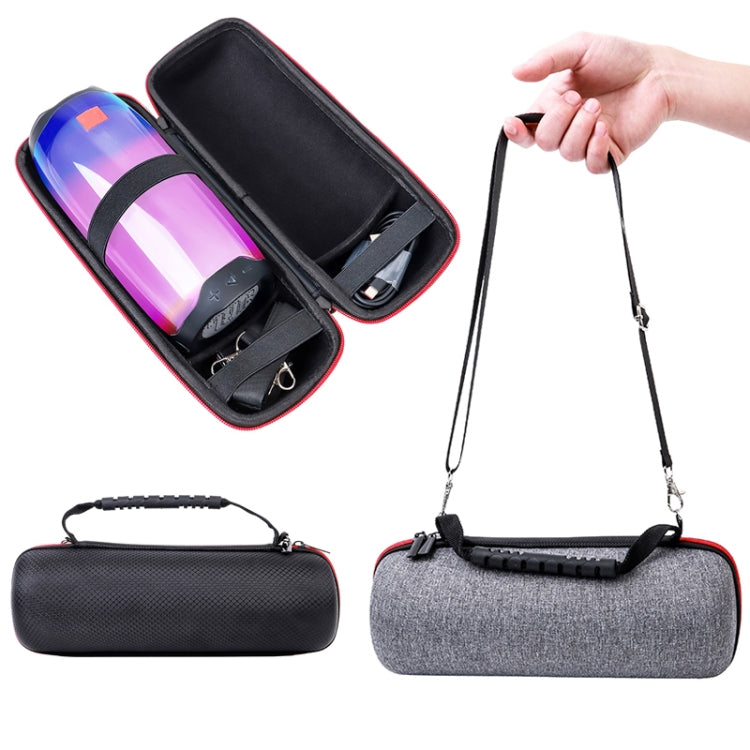 P402 For JBL Pulse4 Velvet Lining Portable Storage Bag Protective Cover(Black+Gray) - Protective Case by buy2fix | Online Shopping UK | buy2fix