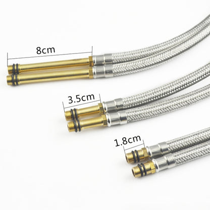 4 PCS Weave Stainless Steel Flexible Plumbing Pipes Cold Hot Mixer Faucet Water Pipe Hoses High Pressure Inlet Pipe, Specification: 100cm 8cm Copper Rod - Home & Garden by buy2fix | Online Shopping UK | buy2fix