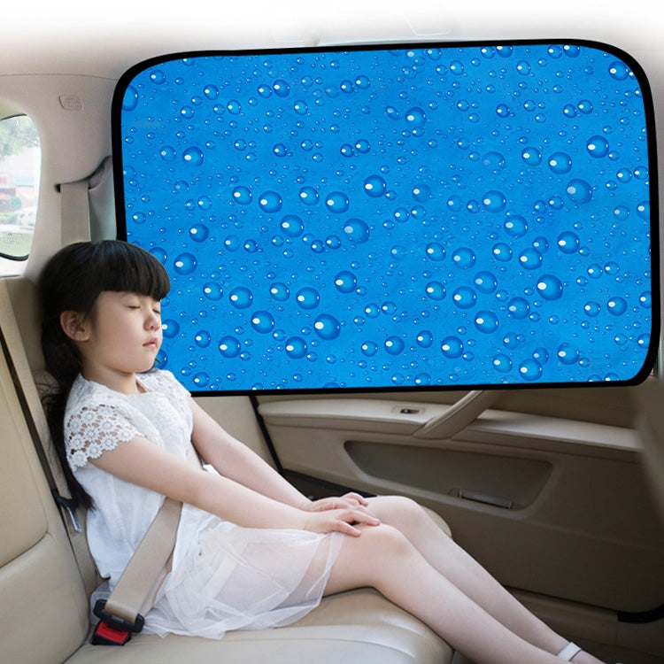 4 PCS R-2938 Single-Layer Sun Protection Magnetic Car Curtain Vehicle Water Drop Sunshade(Blue Right) - In Car by buy2fix | Online Shopping UK | buy2fix