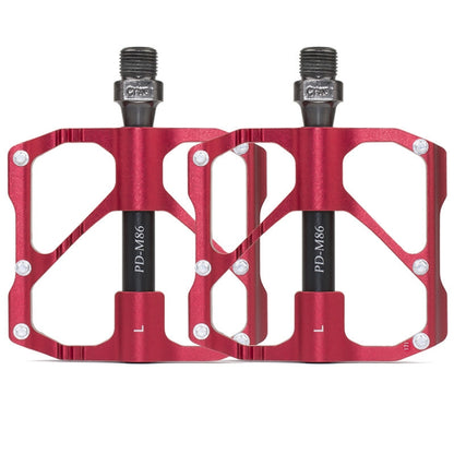 1 Pair PROMEND Mountain Bike Road Bike Bicycle Aluminum Pedals(PD-M86 Red) - Pedals by PROMEND | Online Shopping UK | buy2fix