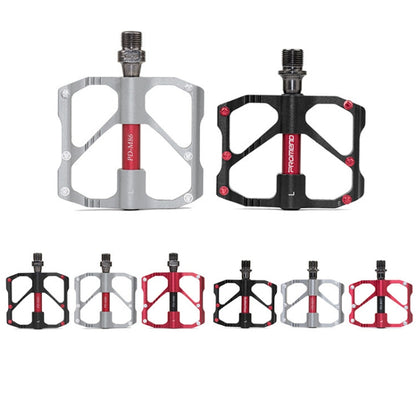 PD-M86C  1 Pair PROMEND Bicycle Road Bike Mountain Bike 3 Palin Carbon Fiber Bearing Pedal(Red) - Pedals by PROMEND | Online Shopping UK | buy2fix