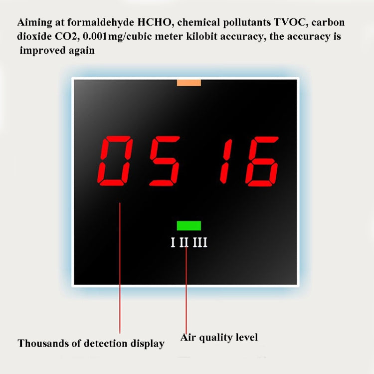 JSM-131 Portable CO2 TVOC Formaldehyde Carbon Dioxide Detector - Security by buy2fix | Online Shopping UK | buy2fix