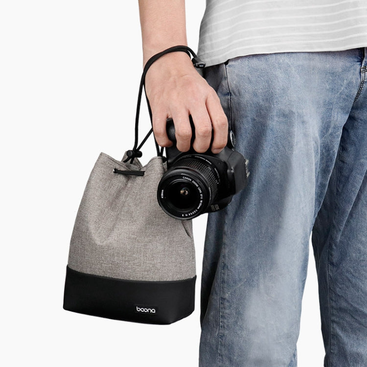 Baona Waterproof Micro SLR Camera Bag Protective Cover Drawstring Pouch Bag, Color: Medium Gray - Soft Bag by Baona | Online Shopping UK | buy2fix