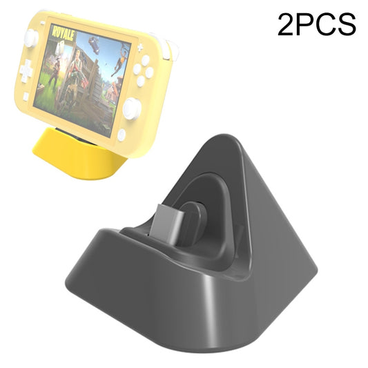 2 PCS DOBE TNS-19062 Host Charging Bottom Portable Triangle Game Console Charger For Switch / Lite(Gray) - Toys & Hobbies by DOBE | Online Shopping UK | buy2fix
