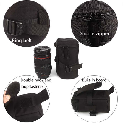 5603 Wear-Resistant Waterproof And Shockproof SLR Camera Lens Bag, Size: S(Black) - Camera Accessories by buy2fix | Online Shopping UK | buy2fix