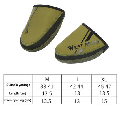 WEST BIKING Bicycle Riding Half Palm Windproof And Warm Lock Shoe Cover, Size: XL(Army Green) - Others by WEST BIKING | Online Shopping UK | buy2fix