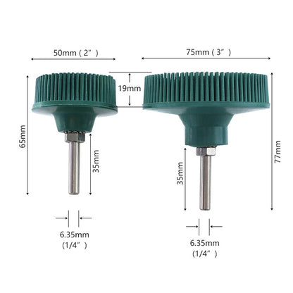 Electric Drill Disc Brush Emery Deburring Polishing Rubber Sanding Brush, Style: 3 Inch Green - Abrasive Tools & Accessories by buy2fix | Online Shopping UK | buy2fix