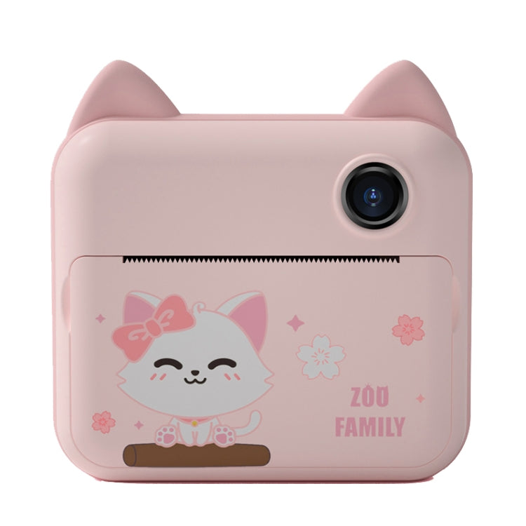 P1 Children Camera Printer Digital Toys Pocket Student Homework Mistakes Collections Printer, Style: Pink Cat - Consumer Electronics by buy2fix | Online Shopping UK | buy2fix