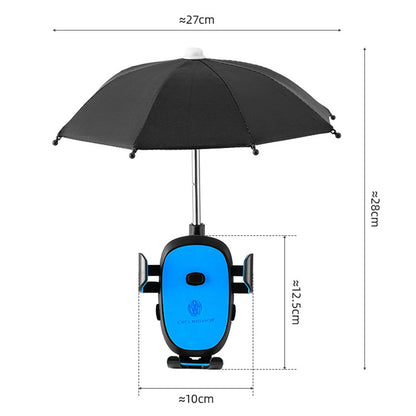 CYCLINGBOX BG-2935 Bicycle Mobile Phone Bracket With Umbrella Waterproof Navigation Electric Car Mobile Phone Frame, Style: Rearview Mirror Installation (Black) - Holders by CYCLINGBOX | Online Shopping UK | buy2fix