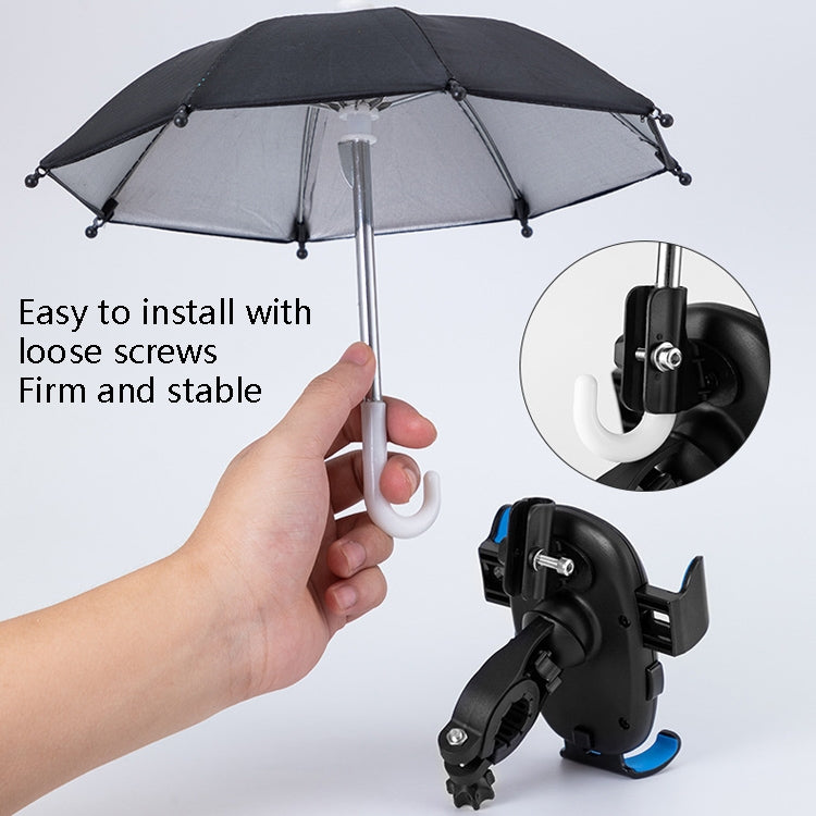 CYCLINGBOX BG-2935 Bicycle Mobile Phone Bracket With Umbrella Waterproof Navigation Electric Car Mobile Phone Frame, Style: Rearview Mirror Installation (Black) - Holders by CYCLINGBOX | Online Shopping UK | buy2fix