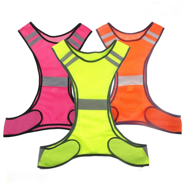 Sports Reflective Vest Night Running Outdoor Reflective Clothing Traffic Safety Reflective Vest,Style: Without Led(Fluorescent Yellow) - In Car by buy2fix | Online Shopping UK | buy2fix