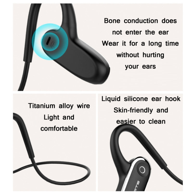 G68 Bone Conduction Bluetooth 5.0 Sports Waterproof Sweatproof Wireless Earphone(Black) - Sport Earphone by buy2fix | Online Shopping UK | buy2fix