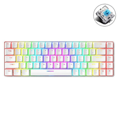 T8 68 Keys Mechanical Gaming Keyboard RGB Backlit Wired Keyboard, Cable Length:1.6m(White Green Shaft) - Wired Keyboard by buy2fix | Online Shopping UK | buy2fix