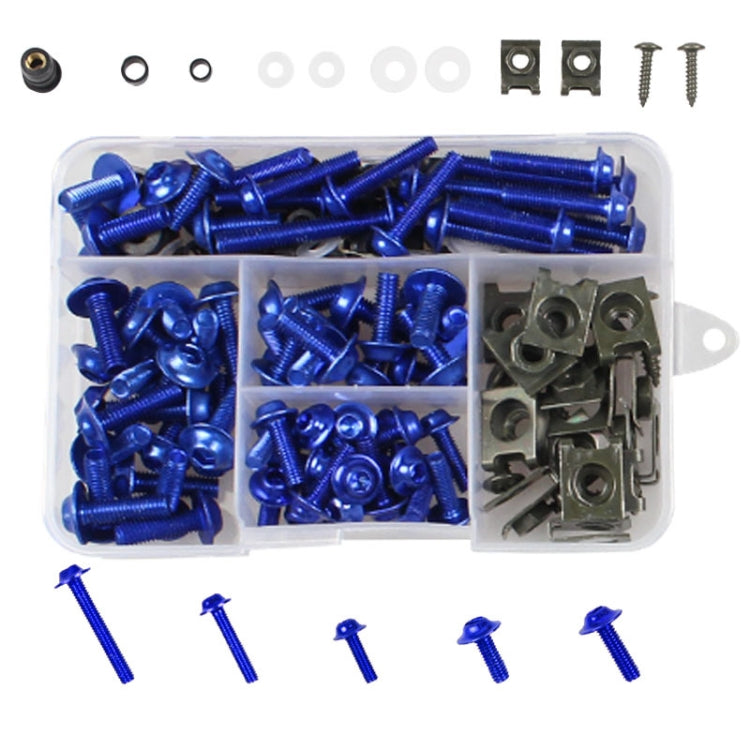 177 PCS/ Box Motorcycle Modification Accessories Windshield Cover Set Screw(Blue) - In Car by buy2fix | Online Shopping UK | buy2fix