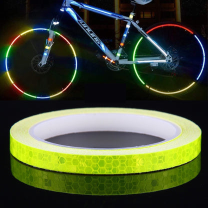 5 Rolls Bicycle Mountain Bike Motorcycle Sticker Car Contour Reflective Sticker Night Riding Reflective Sticker, Size: 2 x 800cm(Yellow) - Decorative Accessories by buy2fix | Online Shopping UK | buy2fix