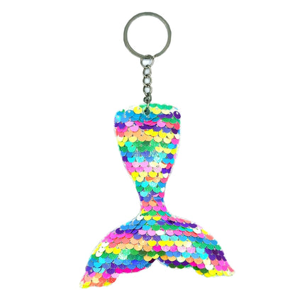 10 PCS Reflective Mermaid Keychain Sequins Mermaid Tail Accessories Car Luggage Pendant(Candy Color 63) - In Car by buy2fix | Online Shopping UK | buy2fix