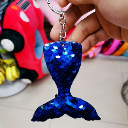 10 PCS Reflective Mermaid Keychain Sequins Mermaid Tail Accessories Car Luggage Pendant(Candy Color 63) - In Car by buy2fix | Online Shopping UK | buy2fix