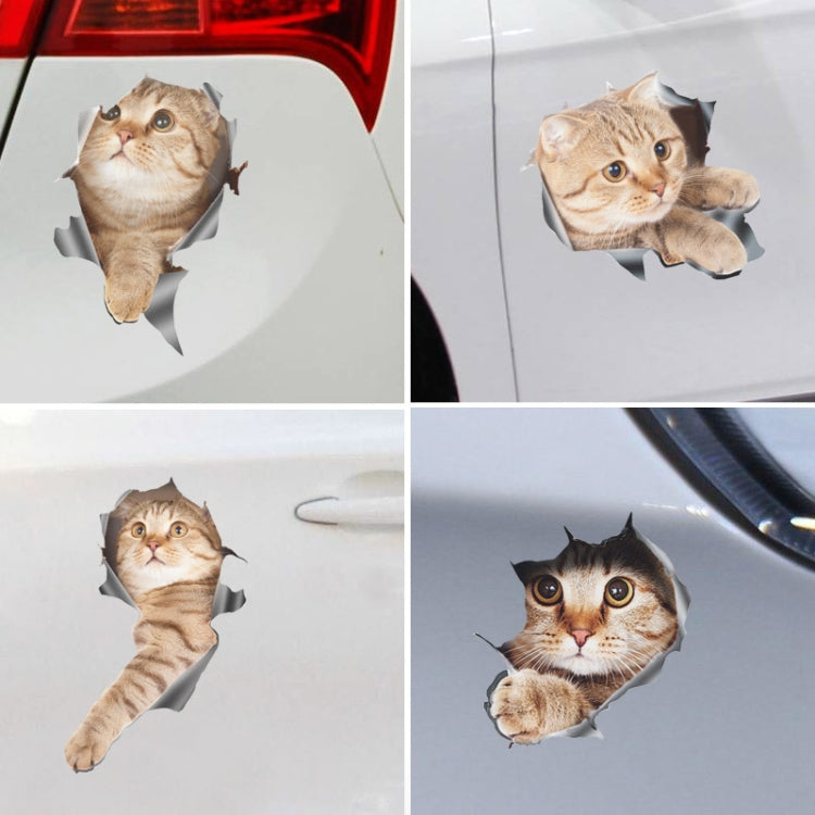 4 PCS Style 4 Small 3D Stereo Cat Car Sticker Car Body Scratches And Occlusion Stickers - In Car by buy2fix | Online Shopping UK | buy2fix