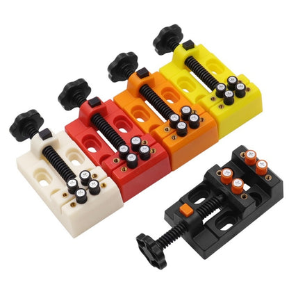 2 PCS Eight-Hole Mini Flat Bench Vise Bodhi Beads Walnut Fixture(Orange) - Others by buy2fix | Online Shopping UK | buy2fix