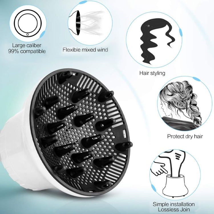 G8 Universal Hair Diffuser Adaptable For Blow Dryers with Rotatable Design Curly Hair Large Wind Hood(Black) - Home & Garden by buy2fix | Online Shopping UK | buy2fix