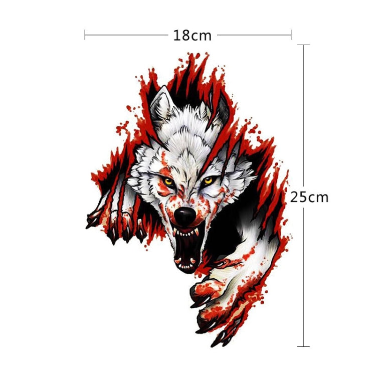 4 PCS 3D Realistic Wolf Head Hood Door Car Body Decoration Stickers Scratches Cover Waterproof Car Stickers(Wolf Head Right) - In Car by buy2fix | Online Shopping UK | buy2fix