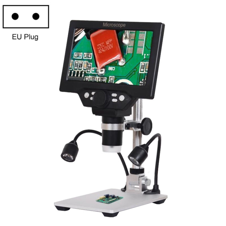 G1200D 7 Inch LCD Screen 1200X Portable Electronic Digital Desktop Stand Microscope(EU Plug Without Battery) - Digital Microscope by buy2fix | Online Shopping UK | buy2fix